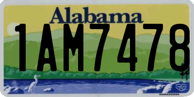 AL license plate 1AM7478