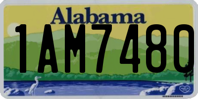 AL license plate 1AM7480
