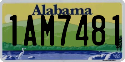 AL license plate 1AM7481