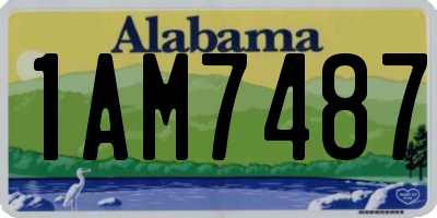 AL license plate 1AM7487