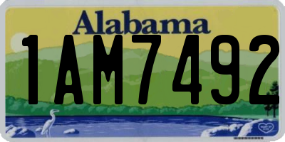 AL license plate 1AM7492