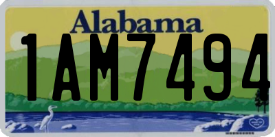 AL license plate 1AM7494