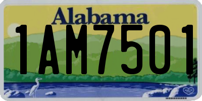 AL license plate 1AM7501