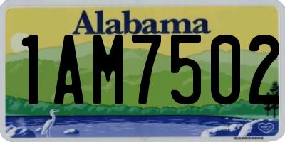 AL license plate 1AM7502
