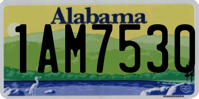 AL license plate 1AM7530
