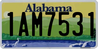 AL license plate 1AM7531