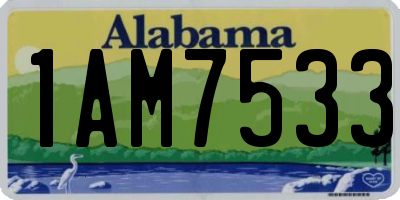AL license plate 1AM7533