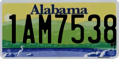AL license plate 1AM7538
