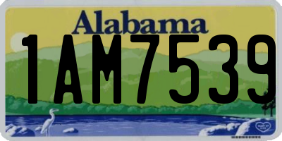 AL license plate 1AM7539
