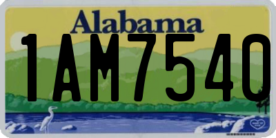 AL license plate 1AM7540