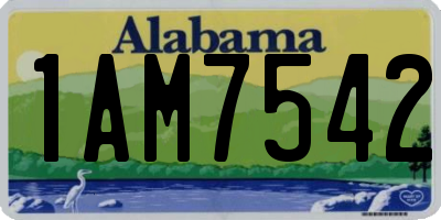 AL license plate 1AM7542