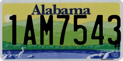 AL license plate 1AM7543