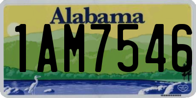 AL license plate 1AM7546
