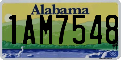 AL license plate 1AM7548