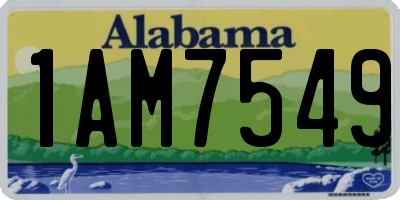 AL license plate 1AM7549