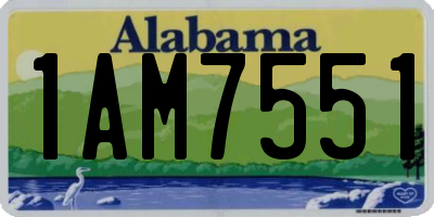 AL license plate 1AM7551