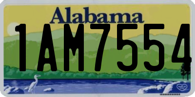 AL license plate 1AM7554
