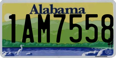 AL license plate 1AM7558