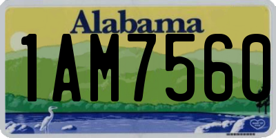 AL license plate 1AM7560
