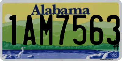 AL license plate 1AM7563