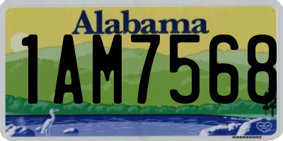 AL license plate 1AM7568