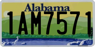 AL license plate 1AM7571
