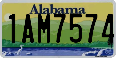 AL license plate 1AM7574