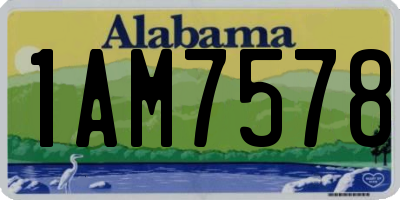 AL license plate 1AM7578