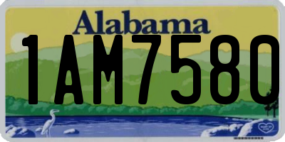 AL license plate 1AM7580