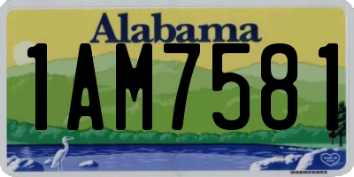 AL license plate 1AM7581