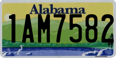 AL license plate 1AM7582