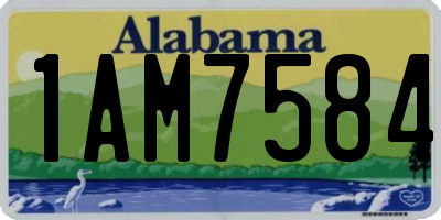 AL license plate 1AM7584