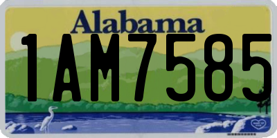 AL license plate 1AM7585