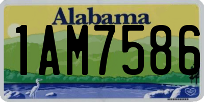 AL license plate 1AM7586