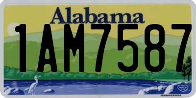 AL license plate 1AM7587