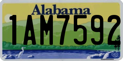 AL license plate 1AM7592