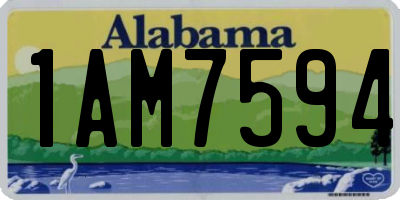 AL license plate 1AM7594