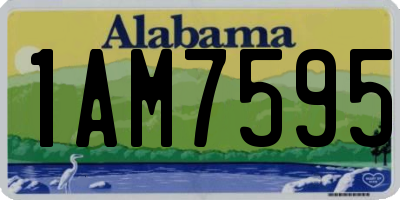 AL license plate 1AM7595