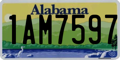 AL license plate 1AM7597