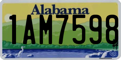 AL license plate 1AM7598