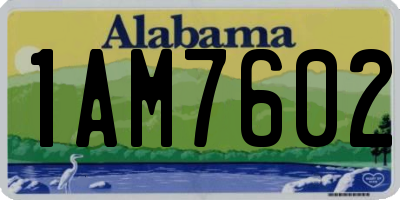 AL license plate 1AM7602