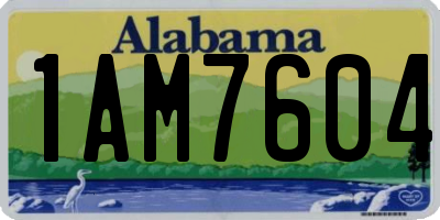 AL license plate 1AM7604