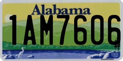 AL license plate 1AM7606