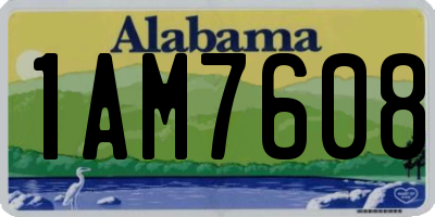 AL license plate 1AM7608