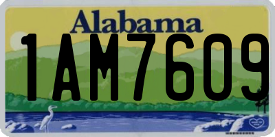 AL license plate 1AM7609