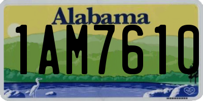 AL license plate 1AM7610