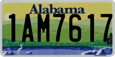 AL license plate 1AM7617