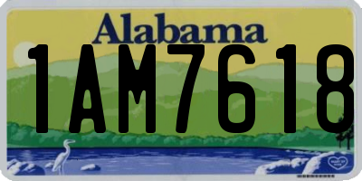AL license plate 1AM7618