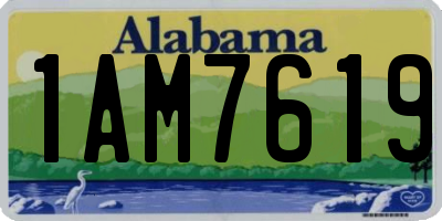 AL license plate 1AM7619