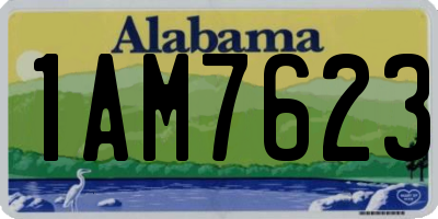 AL license plate 1AM7623